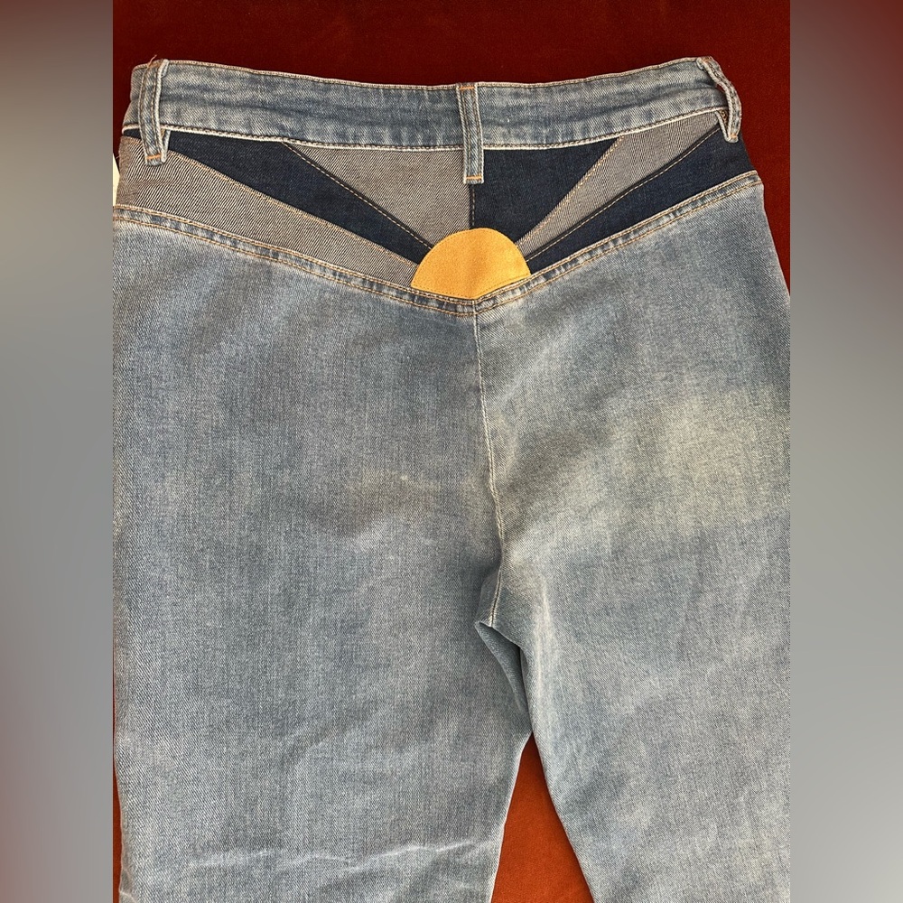 Free People Brand New Tags Seasons In The Sun Flare Hippie Festival Denim Jeans - Picture 7 of 14